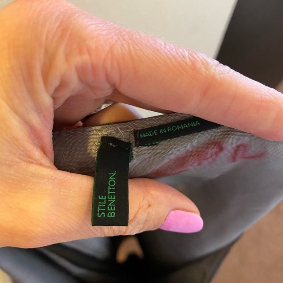 STILE BENETTON GRAY PINK FLORAL SHIFT DRESS - Picture 5 of 7